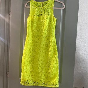 Neon Lace J Crew Dress